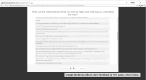 “One-Minute Papers” help solicit daily feedback from students